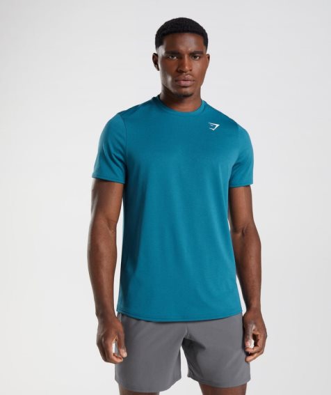 Men's Gymshark Arrival T-Shirts Blue | CA 71NA38